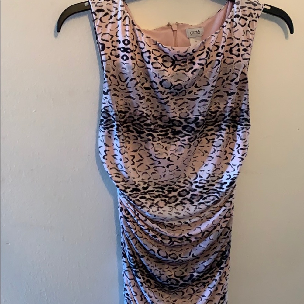 Caché pink and black ruched Dress